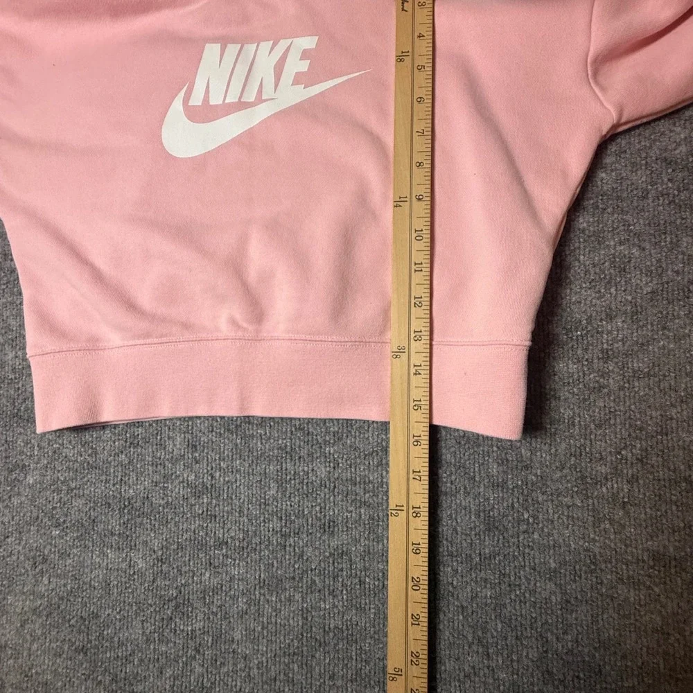 Nike Kids Big-Kids Pink Cropped Club Fleece‎ Hoodie L DC7210-690